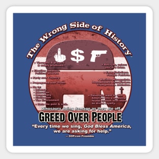 The GOP: Greed Over People Sticker